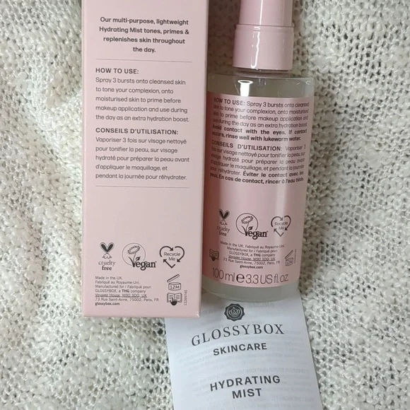 GlossyBox Barbie Cleanser&Box/Hydrating Mist&Vintage Cosmetic Satin Pillowcase - Picture 10 of 16